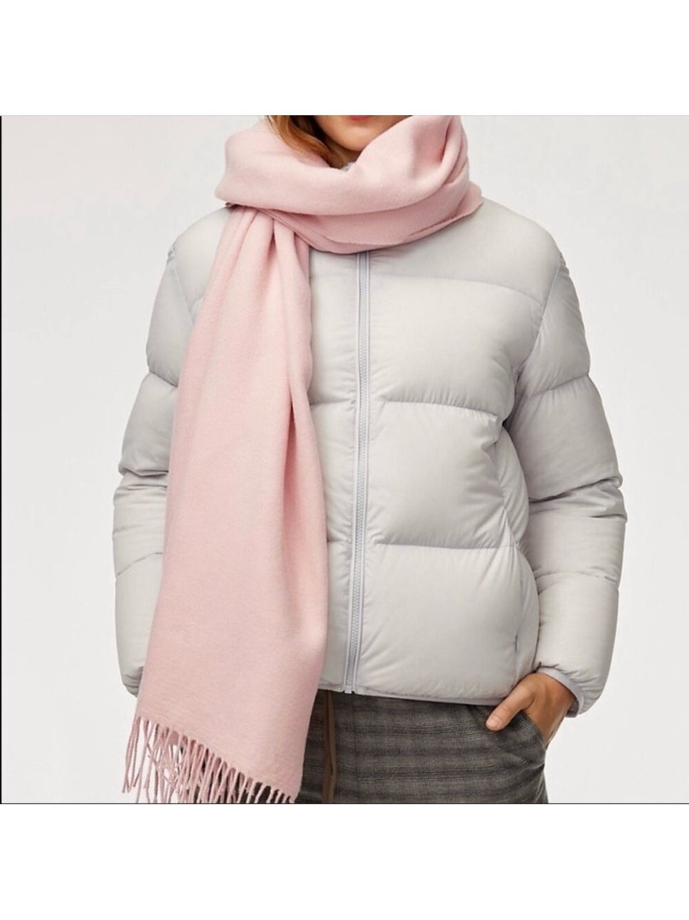 Aritzia Main Character Lauren Soft Pink Scarf - Picture 1 of 9